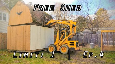 moving shed with skid steer|need shed moved in yard.